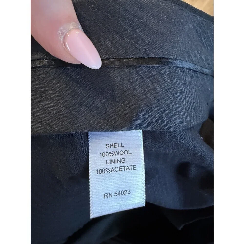 Banana Republic NWT Wool 2 Piece Modern Fit Black Suit 48L Jacket 40X32 Pants